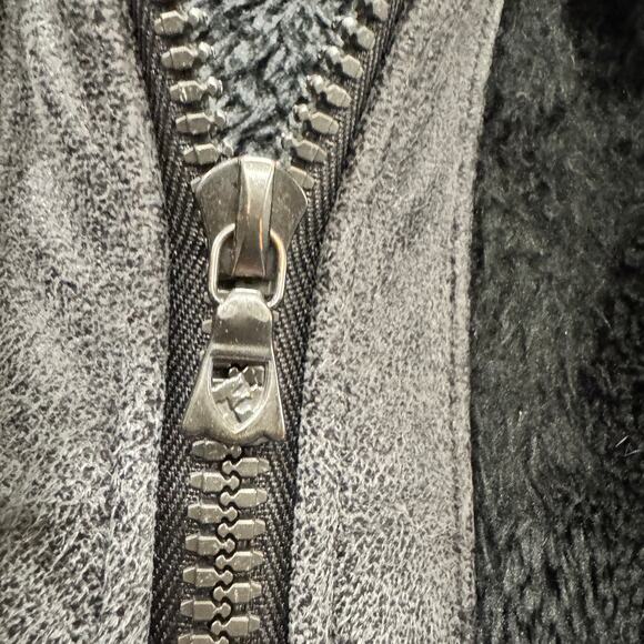 Kuhl Flight Vest Womens Medium Black Full Zip Sherpa Fleece Hidden Hood Jacket - Picture 5 of 11